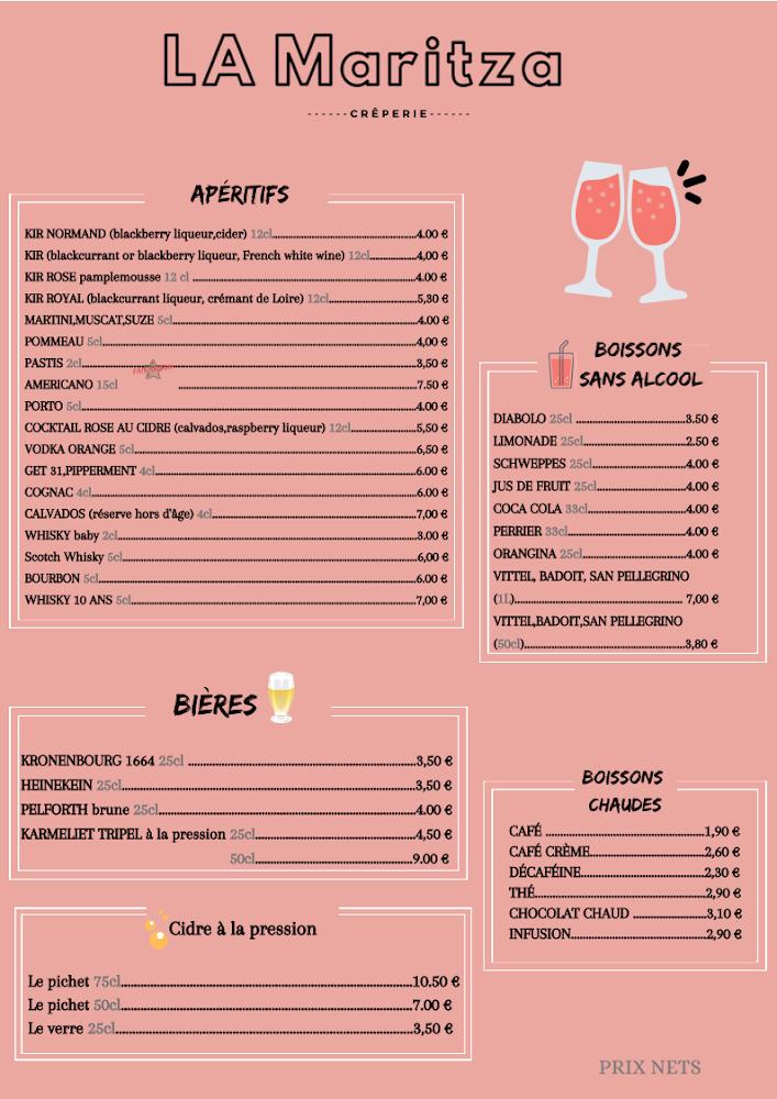 Grill - Crêperie "La Maritza" - Menu Image 1
