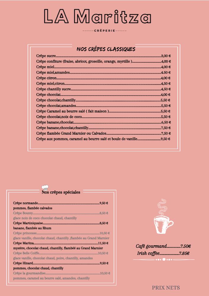 Grill - Crêperie "La Maritza" - Menu Image 4